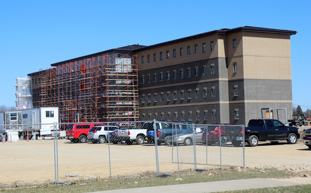 Construction of new, modern barracks building continues at Fort McCoy in April 2021