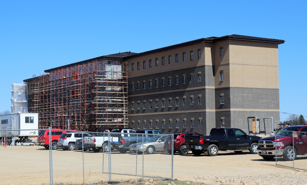 Construction of new, modern barracks building continues at Fort McCoy in April 2021