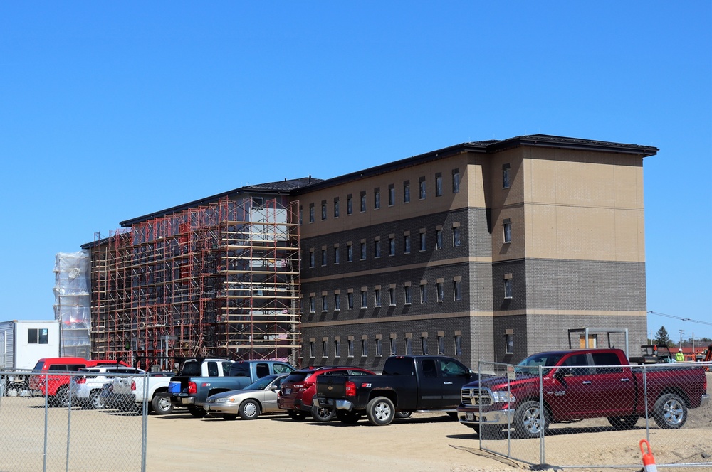 Construction of new, modern barracks building continues at Fort McCoy in April 2021