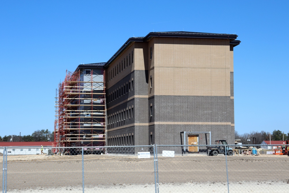 Construction of new, modern barracks building continues at Fort McCoy in April 2021