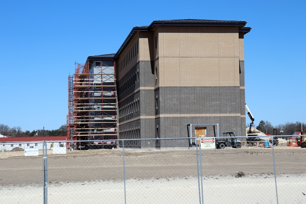 Construction of new, modern barracks building continues at Fort McCoy in April 2021