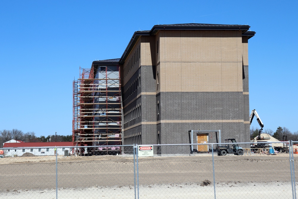 Construction of new, modern barracks building continues at Fort McCoy in April 2021