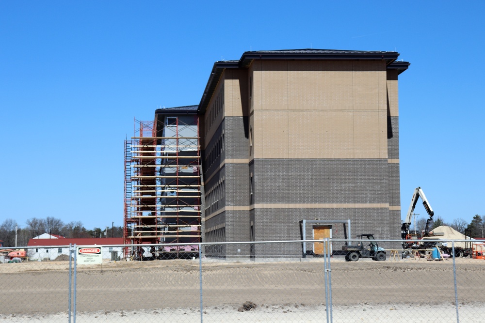 Construction of new, modern barracks building continues at Fort McCoy in April 2021