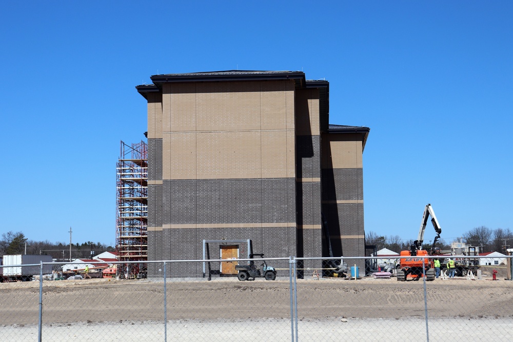 Construction of new, modern barracks building continues at Fort McCoy in April 2021