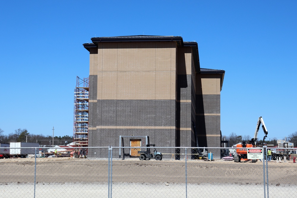 Construction of new, modern barracks building continues at Fort McCoy in April 2021