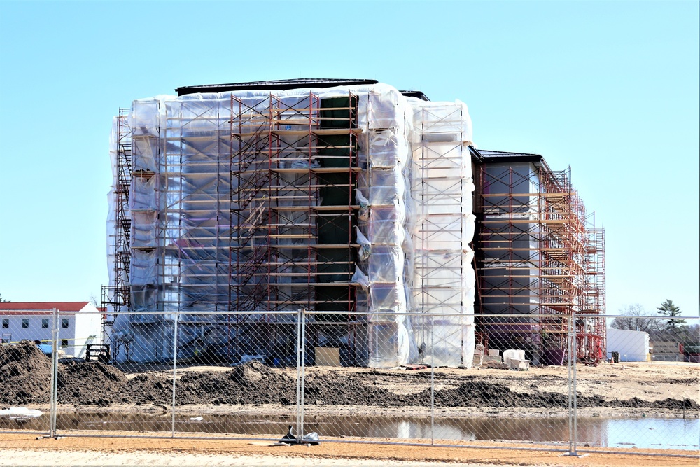 Construction of new, modern barracks building continues at Fort McCoy in April 2021