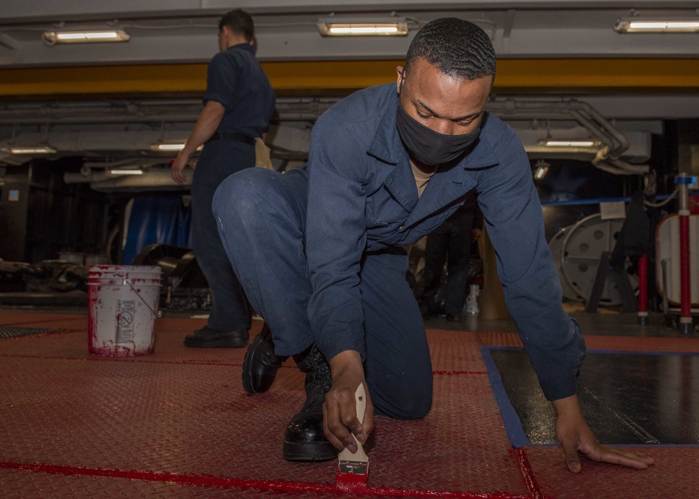 Sailor Paints The Deck