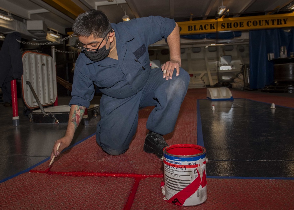 Sailor Paints The Deck