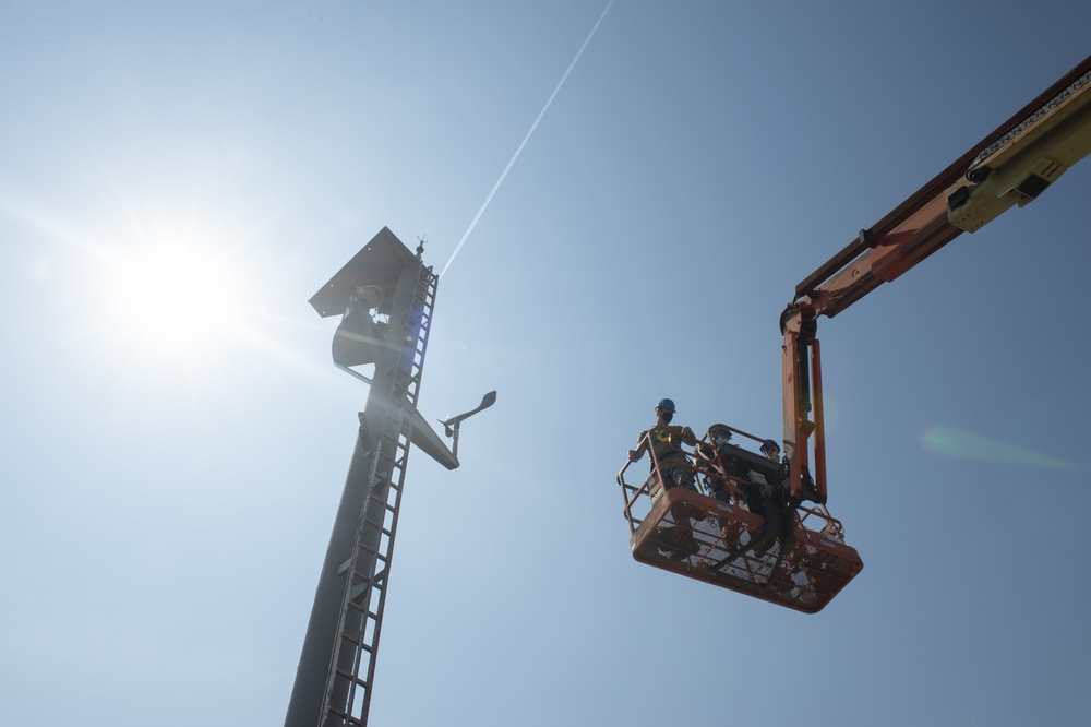 GHWB Sailors Working On Acquisition Antenna