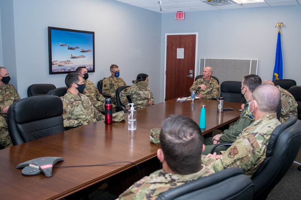 Nevada CSM Spaulding addresses the 232nd OS