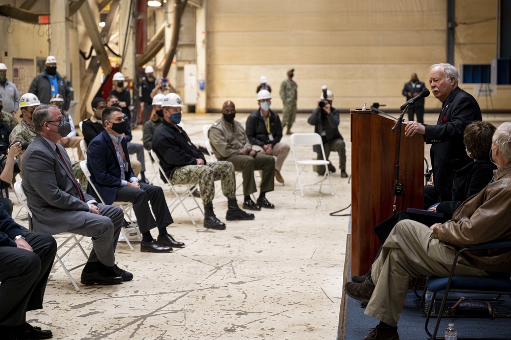 SECNAV DDG-124 Keel Laying Ceremony