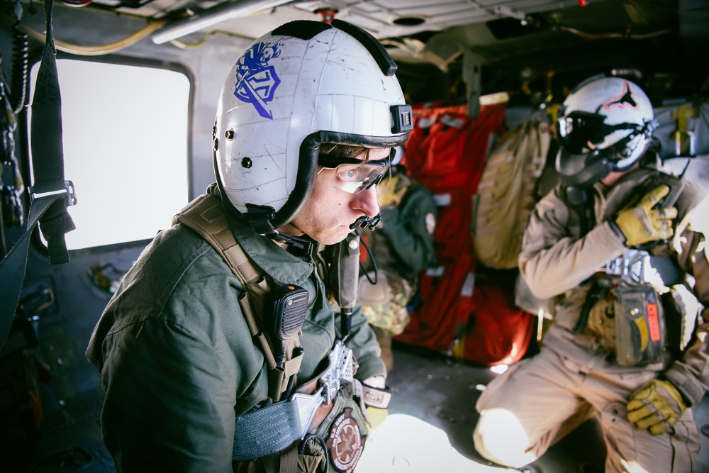 Longhorns of Helicopter Search and Rescue Squadron Conduct SAR Training