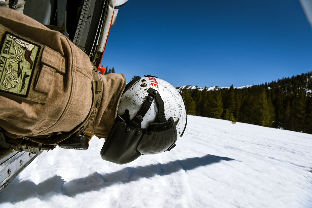 Longhorns of Helicopter Search and Rescue Squadron Conduct SAR Training