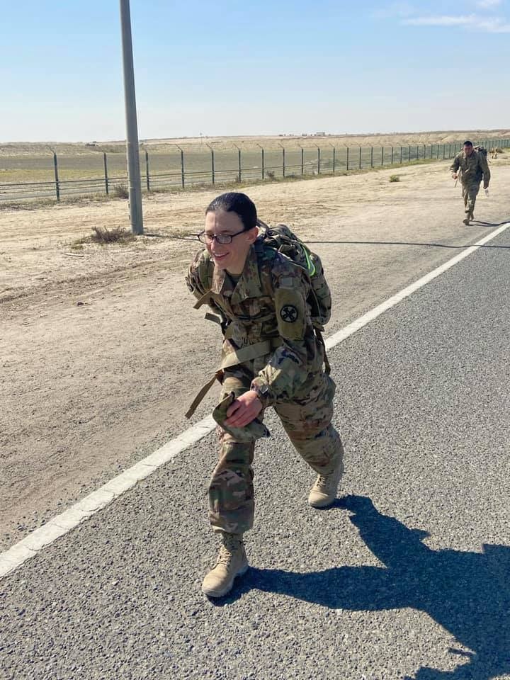 Task Force Iron Castle Soldiers earned their Norwegian Foot March Badges after completing an 18.6 mile ruck in record time.