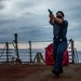 Logistics Specialist Seaman Ingrid Santiago practices combat tactics during Security Reaction Force Basic Training