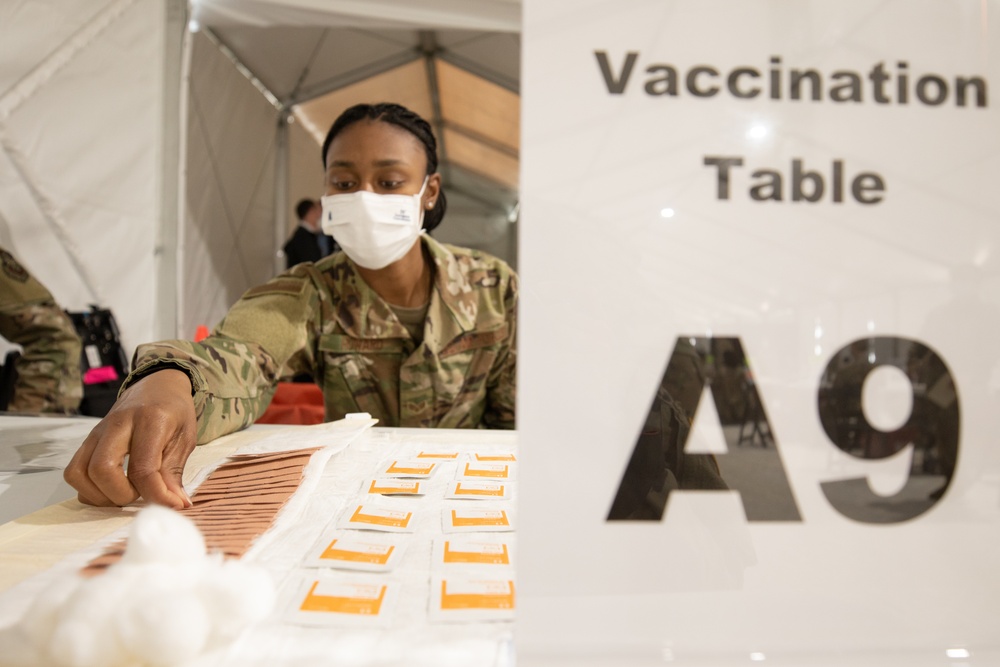 U.S. Air Force Airmen assist FEMA at the new CVC in Greenbelt, MD