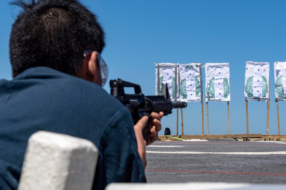 USS Laboon Conducts Live-fire Small Arms Qualification Shoot