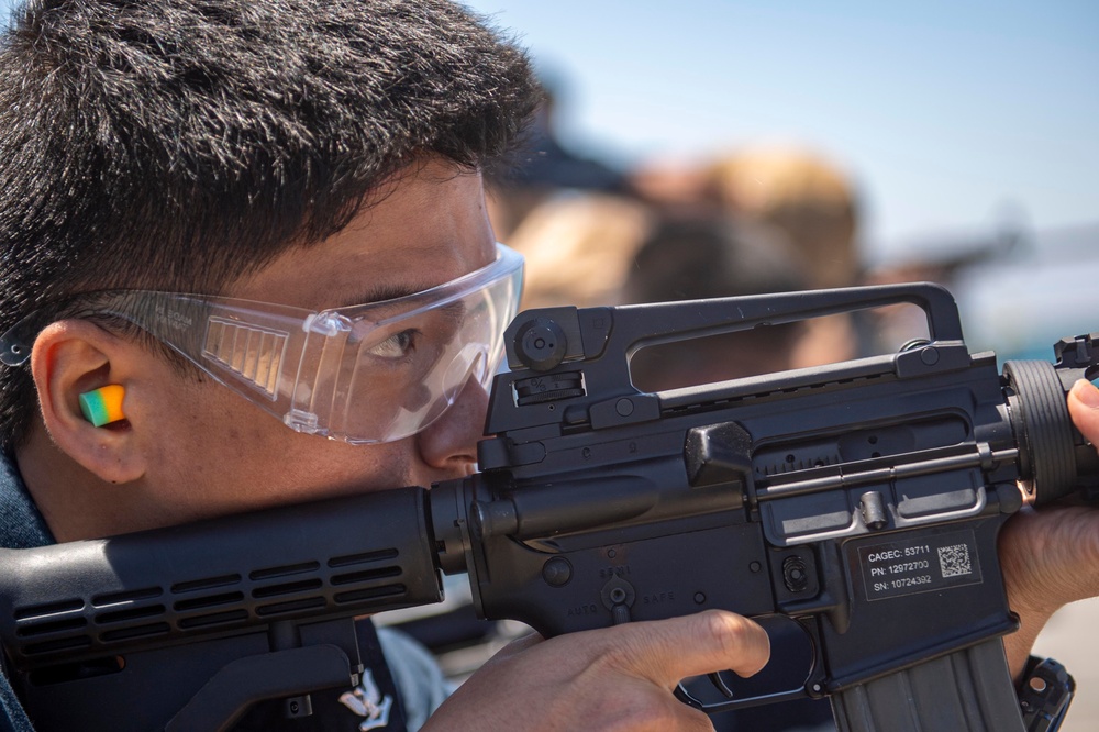 USS Laboon Conducts Live-fire Small Arms Qualification Shoot