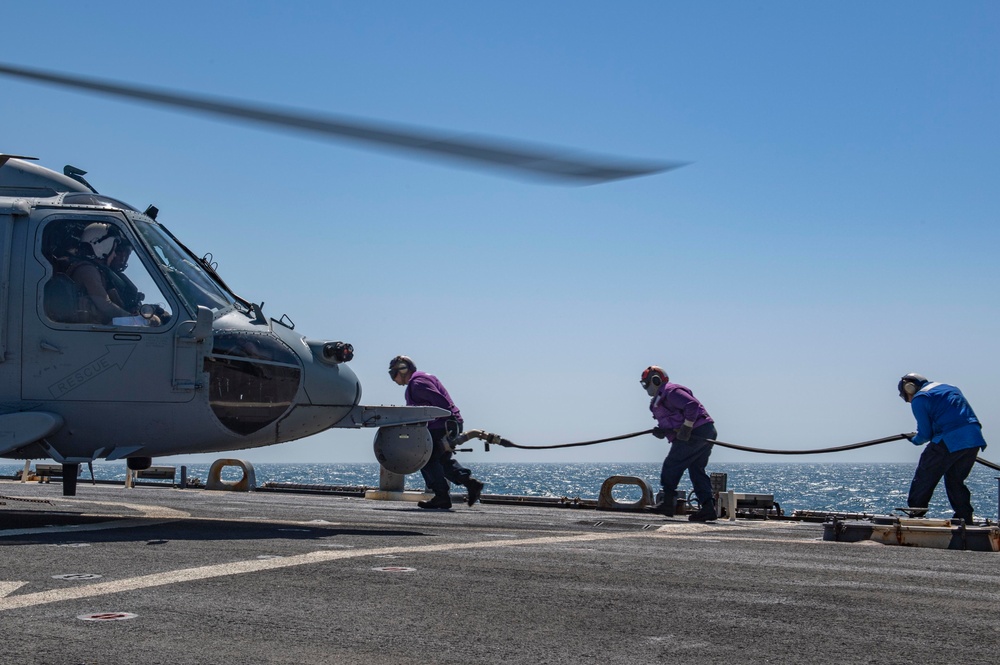 USS Laboon Conducts Flight Operations with HSC 26