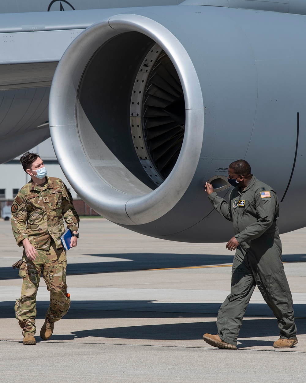 127th Air Refueling Group pilots perform a preflight inspection