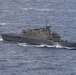 The Freedom-variant littoral combat ship USS Sioux City (LCS 11) participates in an aerial use of force exercise (AUF)