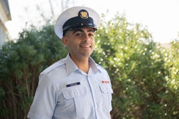 Seaman Alex Perrone earns Coast Guard Honor Graduate for boot camp company Hotel-200