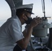 USS Charleston Sailors Stand Bridge Watch