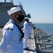 USS Charleston Sailors Man the Rail