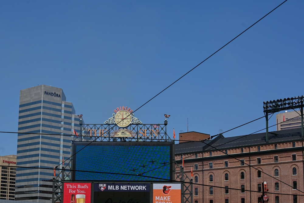 Baltimore Orioles Opening Day 2021 A-10 Flyover