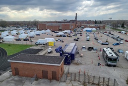 U.S. Air Force and U.S. Army National Guard support vaccination efforts in Gary, Indiana