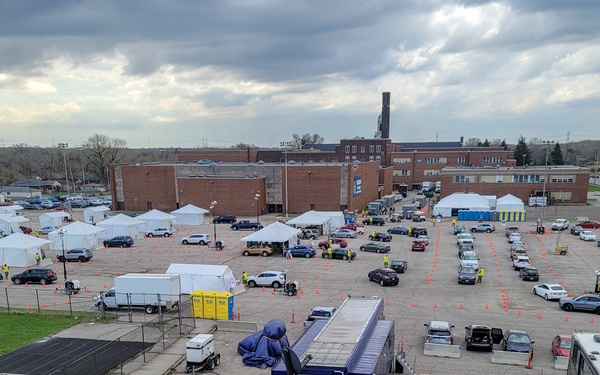 U.S. Air Force and U.S. Army National Guard support vaccination efforts in Gary, Indiana
