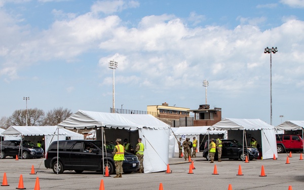 U.S. Air Force and U.S. Army National Guard support vaccination efforts in Gary, Indiana
