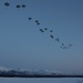 Spartan paratroopers jump at night