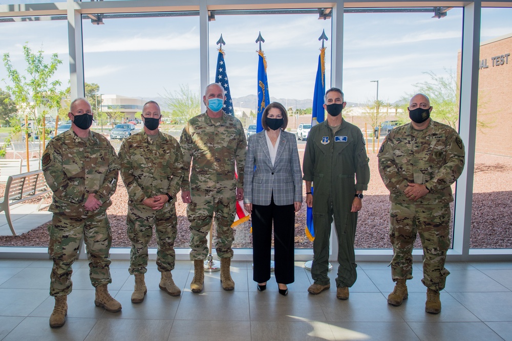 Sen. Catherine Cortez Masto visits the 422 TES and Nevada VTTC at Nellis AFB