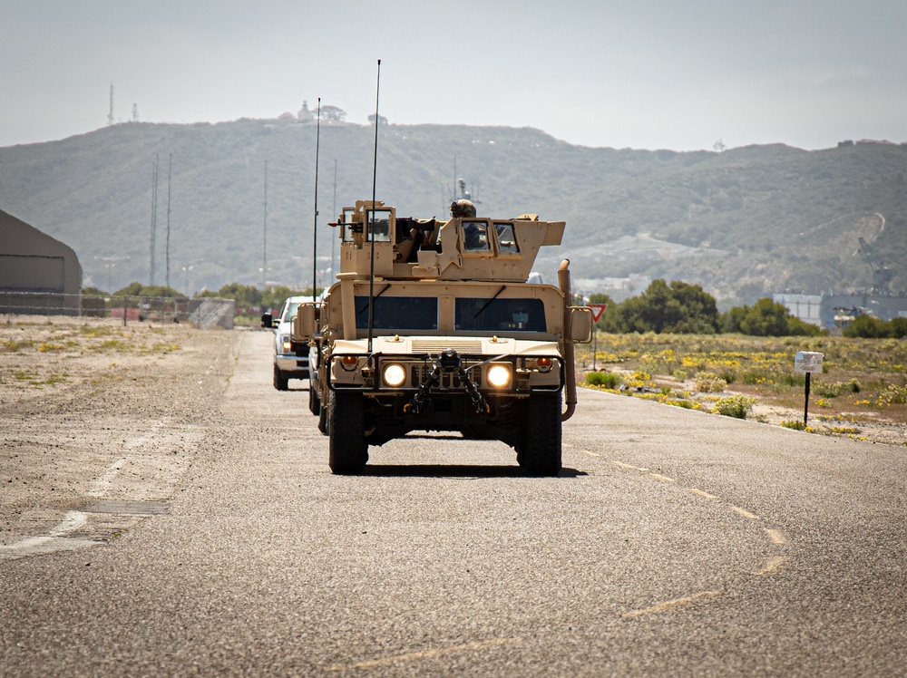 Maritime Expeditionary Security Squadron One conducts High Mobility Multipurpose Wheeled Vehicle (HMMWV) training