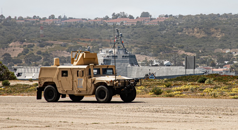 Maritime Expeditionary Security Squadron One conducts High Mobility Multipurpose Wheeled Vehicle (HMMWV) training