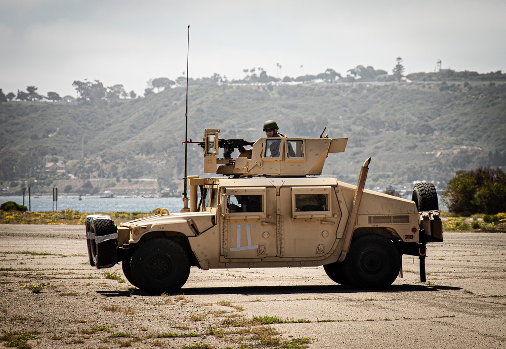 Maritime Expeditionary Security Squadron One conducts High Mobility Multipurpose Wheeled Vehicle (HMMWV) training