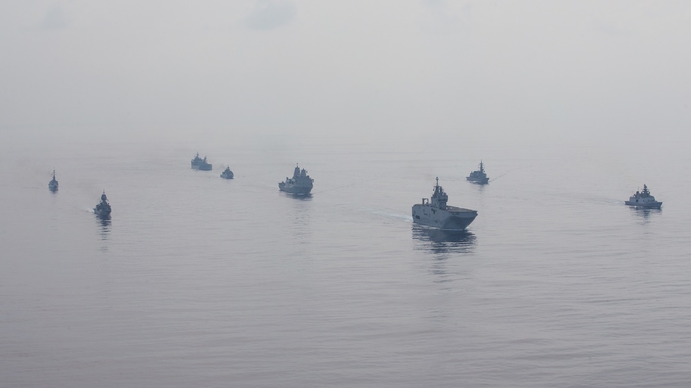 USS Somerset participates in exercise La Perouse 2021