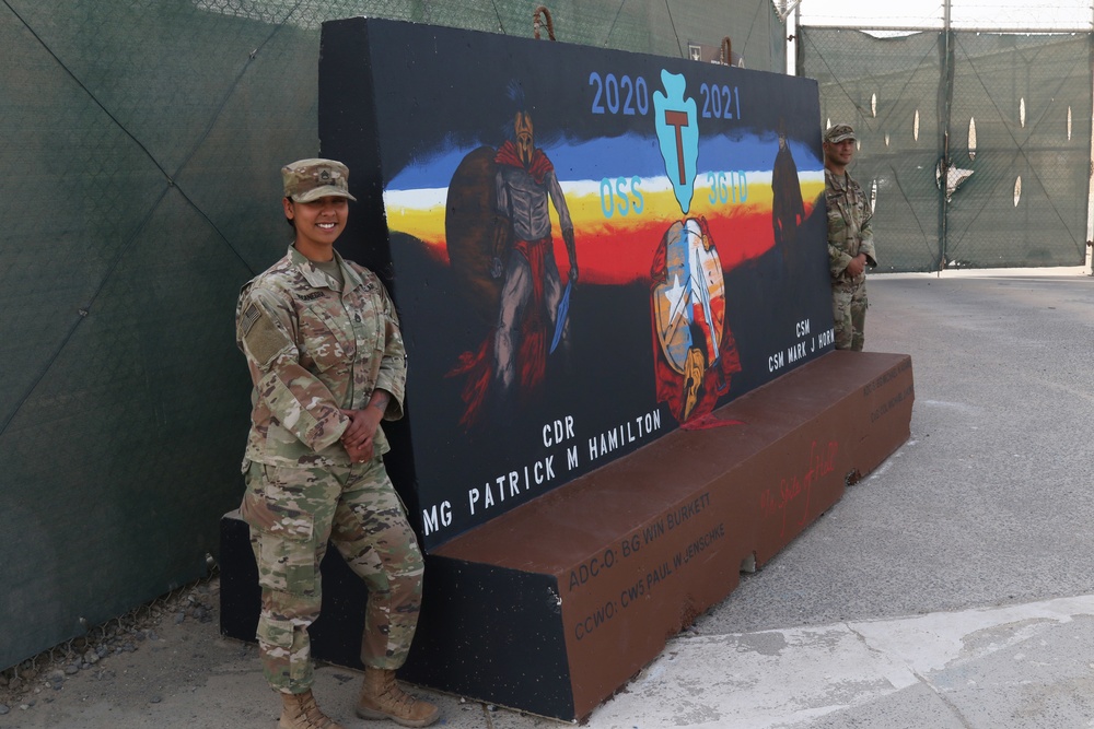 Task Force Spartan Soldier wins T-wall design competition