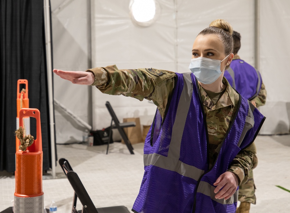 U.S. Air Force Airmen support FEMA at the new CVC in Greenbelt, MD