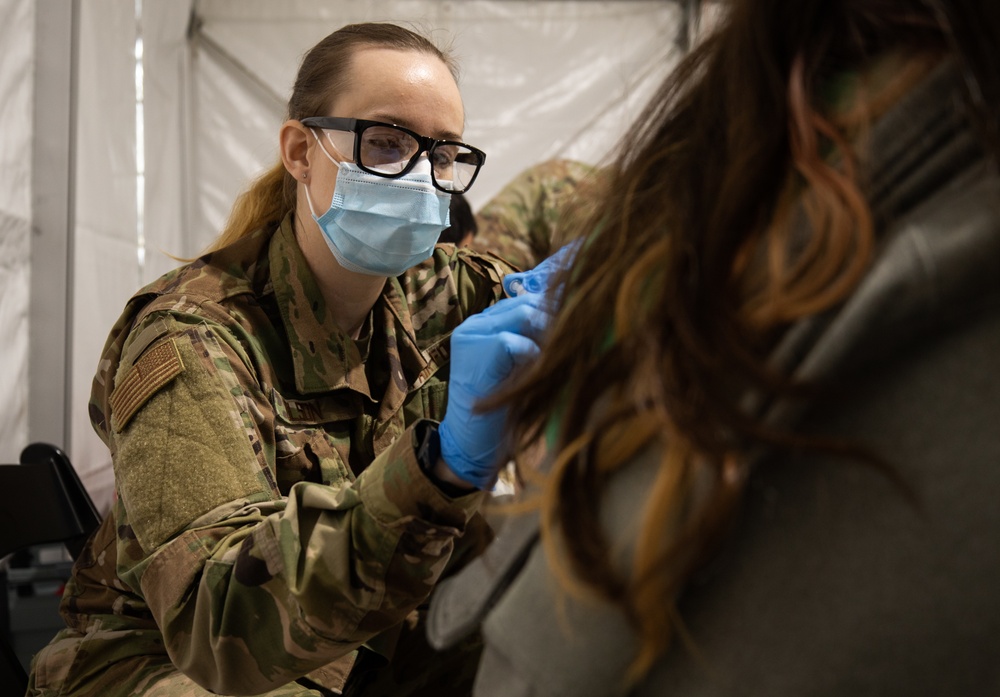 U.S. Air Force Airmen support FEMA at the new CVC in Greenbelt, MD
