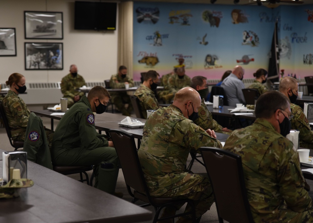 Members of the 114th Fighter Wing attend Prayer Breakfast