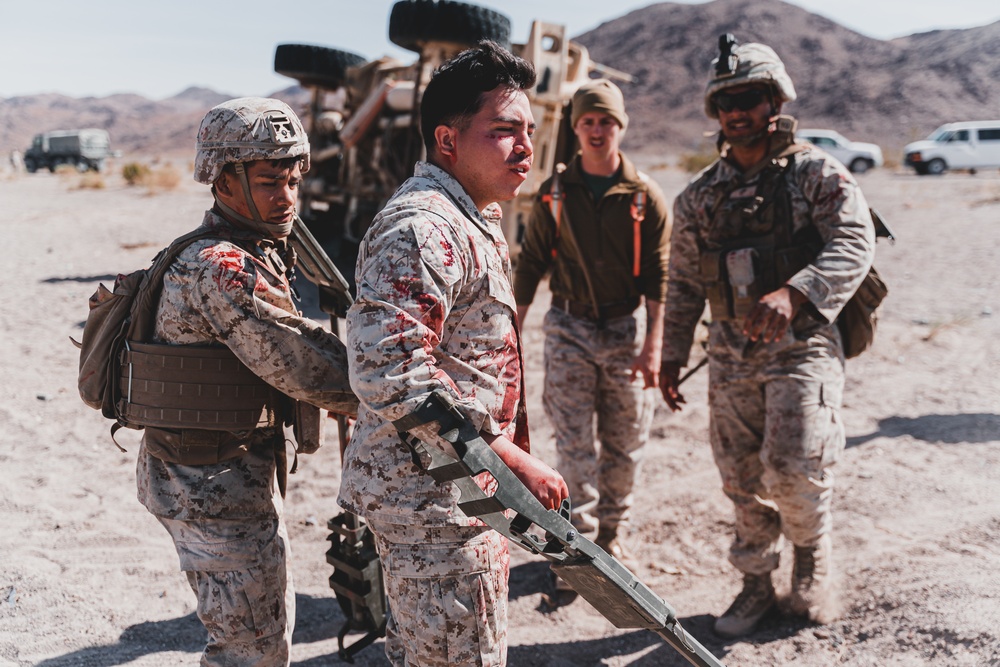 U.S. Marines attack the Motorized Fire and Movement Exercise