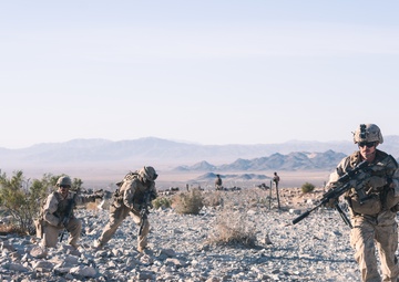 Marines use maneuver warfare while conducting live fire range