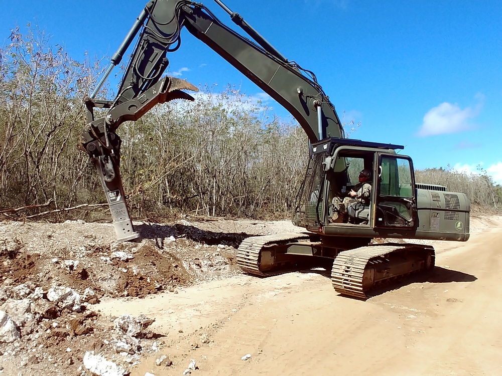 NMCB4 Prepares Road Construction in Tinian