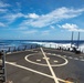 USS Barry performs an evasive maneuver during an anti-submarine warfare exercise