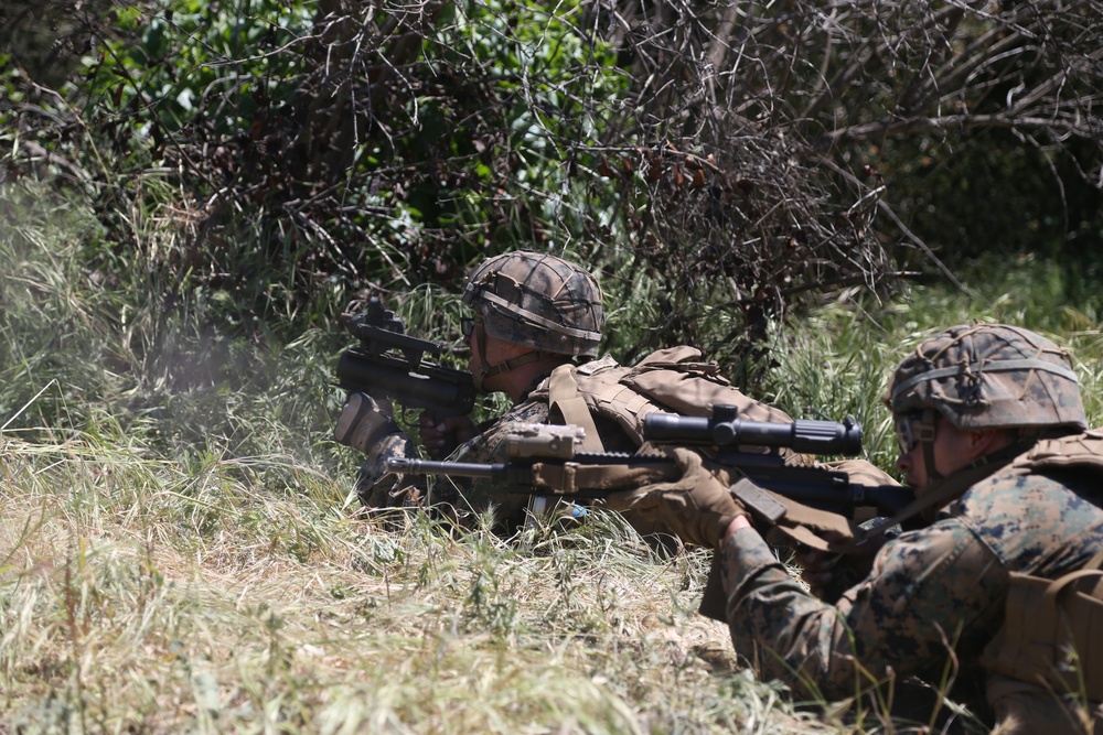 IMC Marines conduct fire, maneuver range