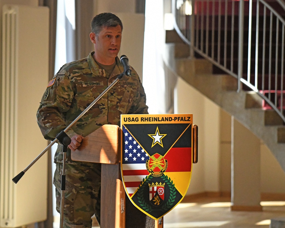 U.S. Army Garrison Rheinland-Pfalz welcomes new Command Sergeant Major