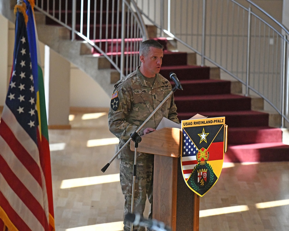 U.S. Army Garrison Rheinland-Pfalz welcomes new Command Sergeant Major