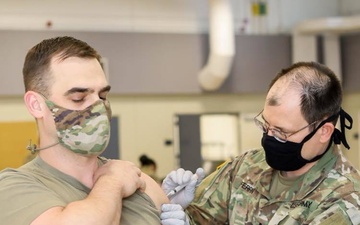 U.S. Army Recruiter Volunteers with Fort Hamilton COVID Vaccination Effort